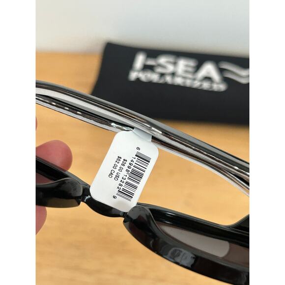 I-Sea Mason Sunglasses Black / Smoke Polarized Lens - NEW - Picture 4 of 8